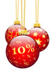 Rabatt, 10 %, Zehn Prozent, Dekoration, Weihnachten, Werbung, 3D