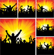 Set of posters for sports championships and music concerts
