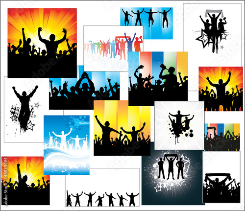 Vector: Advertising banners for sports championships and concerts Advertising banners for sports championships and concerts