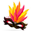 Vector Illustration of a Venetian Mask