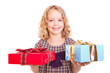 kind mit geschenken