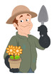Florist - Vector Character Illustration