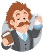 Scientist - Vector Character Illustration
