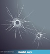 eps Vector image:gunshot mark