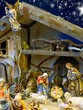 Weihnachtskrippe mit Sternenhimmel