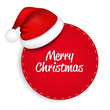 Vector: Red Speech Bubble With Santa Hat Red Speech Bubble With Santa Hat