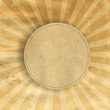 Retro Brown Vintage Square Sunburst