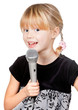 Child with microphone singing