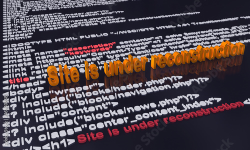 Illustration: site is in reconstruction 404 site is in reconstruction 404
