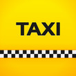 Taxi Word on Yellow Background