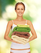 lovely woman with towels