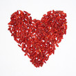 Goji berries in heart shape