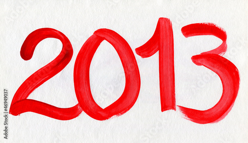 Photo: New Year 2013 Watercolor Card New Year 2013 Watercolor Card
