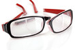 Broken glasses isolated on white