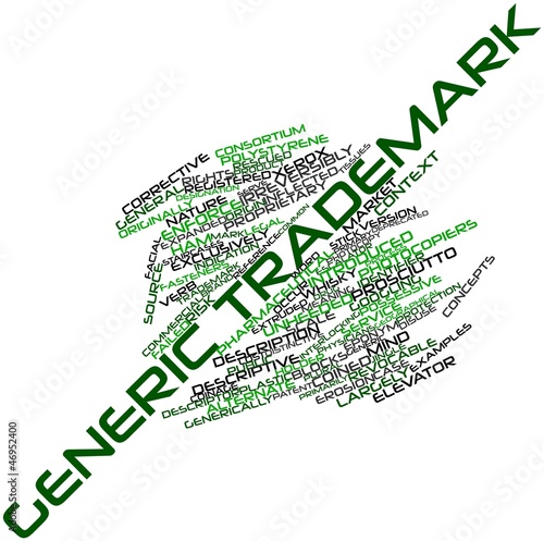 Illustration: Word cloud for Generic trademark Word cloud for Generic trademark