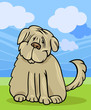 shaggy terrier dog cartoon illustration