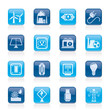 electricity, power and energy icons - vector icon set