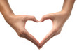 Woman hand making sign Heart