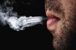 Foto: man smoking cigarette man smoking cigarette