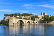 Avignon Bridge with Popes Palace, Pont Saint-Bénezet, Provence,