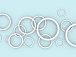 White circles on blue