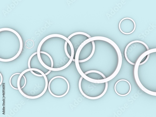 Illustration: White circles on blue White circles on blue