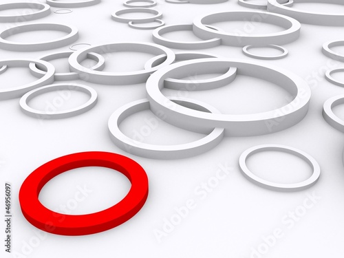 Illustration: Red ring stands out Red ring stands out