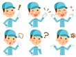 作業員　配達員　表情
