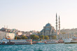 New mosque on sunset. Istanbul. Turkey