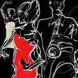 Jazz band with dancers