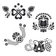 Vector: Traditional folk ornaments isolated on white background Traditional folk ornaments isolated on white background