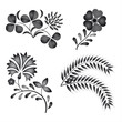 Vector: Traditional folk ornaments isolated on white background Traditional folk ornaments isolated on white background
