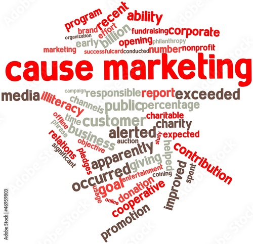 Illustration: Word cloud for Cause marketing Word cloud for Cause marketing