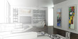 Flat with Artwork - Drawing