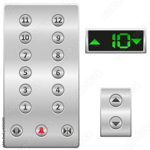 Illustration: elevator buttons panel illustration elevator buttons panel illustration