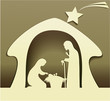 Vector: Nativity scene with holy family Nativity scene with holy family