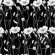 Vektor: Seamless wallpaper with decorative flowers Seamless wallpaper with decorative flowers