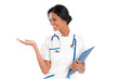 Smiling nurse display