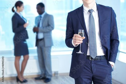 Photo: Businessman with champagne Businessman with champagne