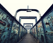 graffiti foot bridge