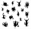 Set of silhouettes for sports championships and concerts