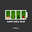 happy new year, christmas funny card design