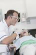A young boy patient having dental treatment