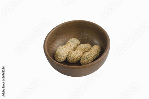 Photo: Peanut in wooden bowl Peanut in wooden bowl