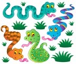 Vector: Various snakes theme collection 1 Various snakes theme collection 1