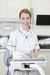 A female dentist in a dental surgery