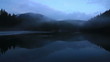 in the mist lake and forest