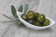 Aceitunas verdes para el aperitivo