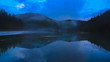 in the mist lake and forest