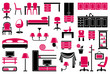 Furniture icon set